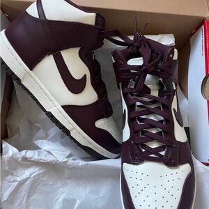 Nike Dunk High in Burgundy Crush